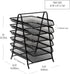 Mind Reader 6-Tier Paper Tray Desktop Organizer, Metal Mesh File Storage for Office, Black