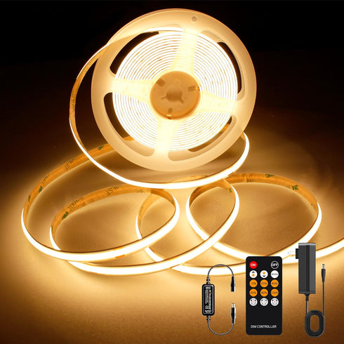 AXMOTUT COB LED Strip Light Warm White, High Bright LED Lights with