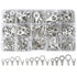 260PCS AWG 22-16 16-14 12-10 Copper Ring Fork Terminals Tin Plated Non-Insulated Electric Wire Connectors