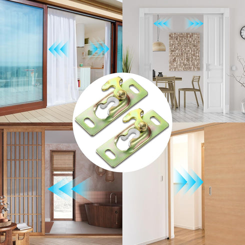 2 Pack Pocket Door Hardware Kit, RV Sliding Door Hanger with Adjustment Wrench, Pocket Door Rollers Assembly