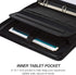 Samsill Professional 1-Inch Zipper Binder Padfolio, Black, Includes iPad Pocket & Writing Pad