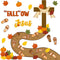 BeYumi 70Pcs Christian Bulletin Board Set - Fall Leaves, Pumpkin, Cross Cutouts for Sunday School Decor