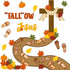 BeYumi 70Pcs Christian Bulletin Board Set - Fall Leaves, Pumpkin, Cross Cutouts for Sunday School Decor