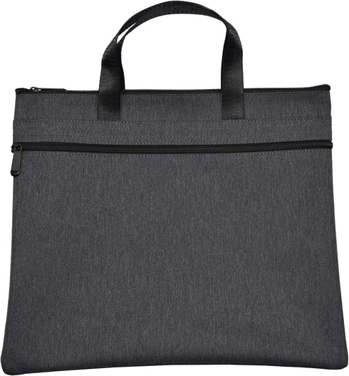 Enyuwlcm Black Waterproof Zipper Document Bag with Handle, Office Organizer Briefcase for Meetings