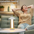 3-Way Dimmable 12"H JHY DESIGN Bedside Lamp Umbrella-shaped Touch Control Table Lamp Nightstand Lamp with Grey anodized