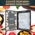 25 Pack 8.5 11 Inch (2 4 x Menu Covers, Various Style Menu Sleeves Clear View Menu Holder for Kitchen, Restaurant