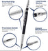 Pacific Arc Black Drafting Pencil, 2mm Lead Holder and Lead Sharpener for Artist Drawing, Drafting, Sketching