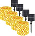 Extra-long 288FT 800LED Solar Fairy String Lights, 4-Pack 72FT 200 LED Outdoor