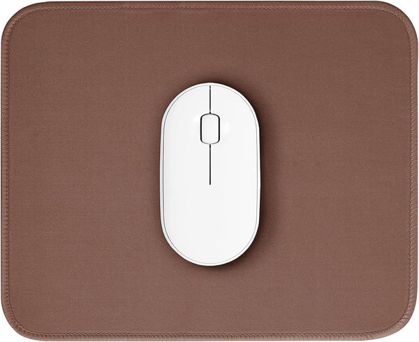 Cute Brown Mouse Pad - Splash-proof Textured 10.2 x 8.2 Inch, Stitched Edge Non-Slip Waterproof Rubber