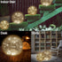 Mercury Crackle LED Glass Globe Ball Lamp, Battery Operated Night Light for Girls, Birthday, Halloween,Christmas