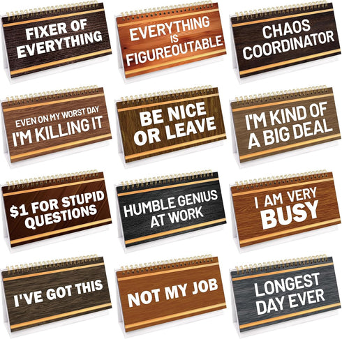 Desk Flip Accessories, Funny Desk Supplies for Work, 30 Desktop Flip Messages Decor for Office Colleagues Gifts