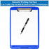 Think2Master Blue Plastic Storage Clipboard - 25% Heavier & Sturdier, Heavy Duty, Holds 150 Letter Sized Paper