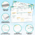 Decorably Weekly Planner Pad Landscape, 52 Easy Tear-Off Sheets for Weekly To Do List, 11x8.5in