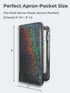 Mymazn Holographic Glitter Server Book for Waitress - Magnetic Cash Pocket & Zipper Pouch - Guest Check & Money