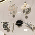 Ceramoon Set of Transparent Suction Cup Washcloth Bar & Suction Cup Hanger Hook Removable Reusable Suction Cup Rack