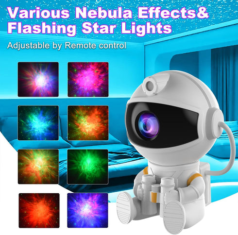 Space Future captain Astronaut Galaxy Night Light Projector for Bedroom - Star Lights Ceiling Projector with Remote