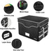 DocSafe Fireproof Document Box with Lock, Portable File Storage Organizer with Mesh Pockets, Collapsible for Home Office