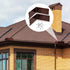 2 Pcs Gutter Valley Splash Guards Downspout Diverter with 20 Pcs Matching Screws for Corner House, Brown