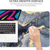 Large Desk Mat - 32" x 16" XXL Extended Gaming Mouse Pad, Cute Blue Gray Marble Design