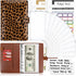 Onlyesh Budget Binder with Zipper Envelopes, Cash Envelopes for Budgeting, 28Pcs Planner (Leopard Print)