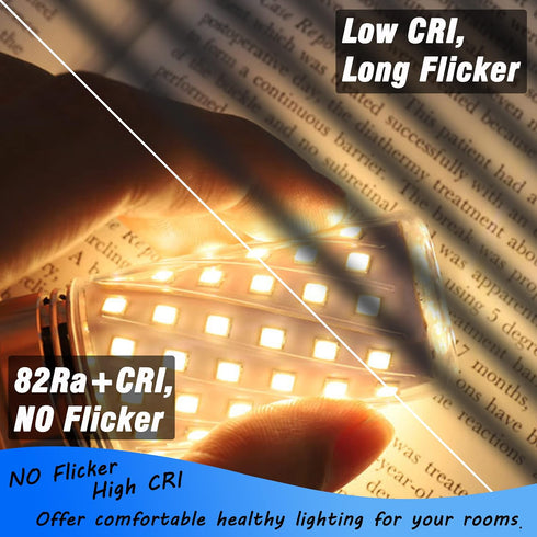 E12 100W Bulbs, E12 12W Bulbs T6 C7 1200lm, 2700k E12 Bulbs, Non-Dimmable, 4Pack Heifymi Equivalent Led Candelabra Led