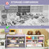 FODIENS Desk Storage Organizer with 6 Mini Drawers, Clear Craft Drawer Cabinet for Makeup Jewelry Office Supplies