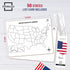 SCRIBBLEDO 11”x14” United States Map Dry Erase Board for Kids, Teacher Student Classroom Learning Practice