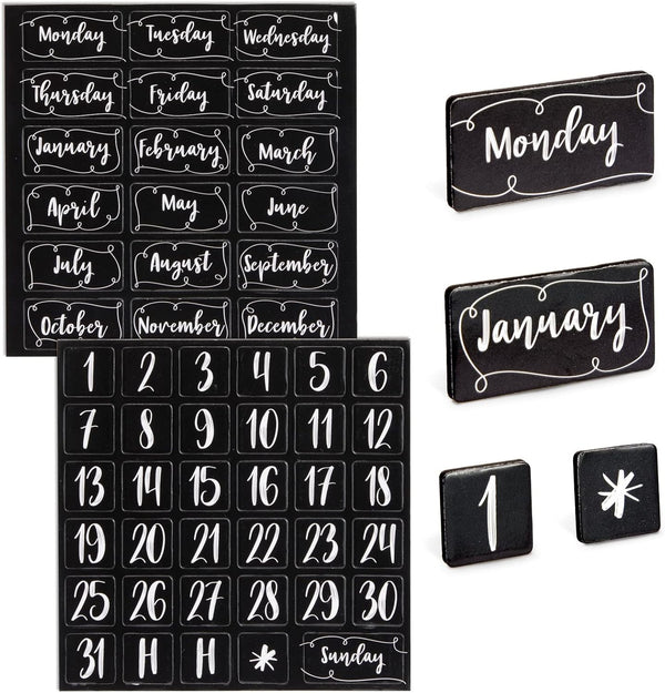 Juvale Magnetic Calendar for Classroom, Number Magnets and Calendar Magnets with Day, Month, Date (50 Piece)