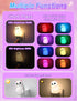 3D 3000K, 1 Pack KINDEEP Kids Night Light Plug in: Cute Cat Nightlight with Dusk to Dawn Sensor, RGB & Soft White