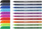 Schneider Vizz M (Medium) Ballpoint Pen, 1.0 mm, Transparent Barrel, Assorted Ink Colors, Pack of 10 Pens