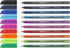 Schneider Vizz M (Medium) Ballpoint Pen, 1.0 mm, Transparent Barrel, Assorted Ink Colors, Pack of 10 Pens