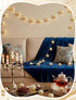 8.5Ft 10 Moroccan String Lights Plug in, LED Silver Metal Globe Fairy Lights, Warm White Hollow Lantern Decorative