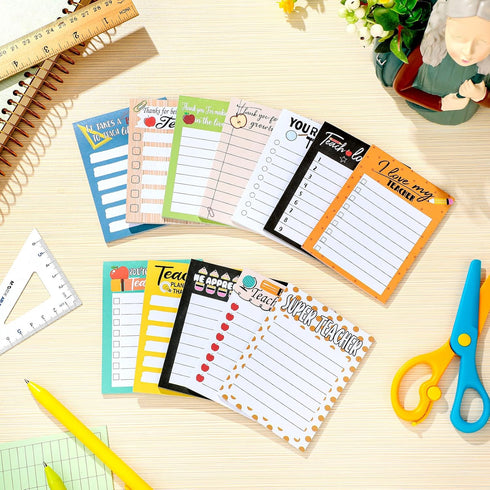 Teacher Notepad Sets, Lined Notepads for Teacher Appreciation, 48 Pcs Colored Sticky Notes