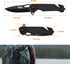 Rush Deer Pocket Knife, Folding Knife with Clip, Glass Breaker, EDC Utility Knife for Outdoor
