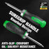 SK 7-in-1 Ratcheting Screwdriver, 216-P, 6 Bits (Phillips, Star, Slotted), 1 Nut Driver Size (1/4 Inch), S2 Steel,