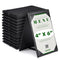 9 Pack Leatherette Table Tents Black PU Leather Menu Covers Bulk Double
