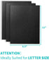 Binditek 50 Pack 13 Mil Grain-Texture Paper Binding Presentation Covers, 90lb, 250 GSM, Letter Size, Black