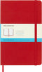 Moleskine Classic Notebook, Large, Dotted, Red Scarlet, Hard Cover, 5 x 8.25