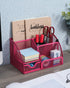 EasyPAG Mesh Desk Organizer, Multi-functional Caddy with 6 Compartments and 1 Drawer for Home, School
