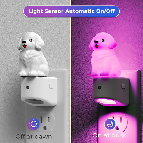 Kids,3D 3000K,Dog L LOHAS LED Night Light for Cute Puppy Night Lights,Golden Retriever with Dusk to Dawn Sensor