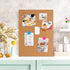 Frameless Cork Board, 16" x 12" Magnetic Bulletin Board with 8 Magnets and 10 Pushpins