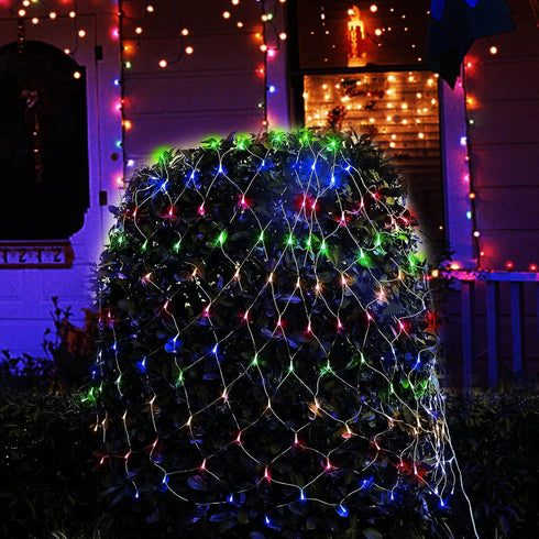 12FT 5FT 360 8 WATERGLIDE Outdoor Christmas Net Lights, x LED Mesh String Light with Lighting Modes, Connectable Light
