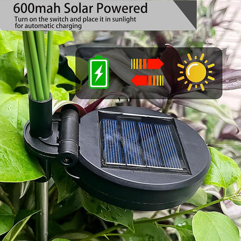 Firefly Lights Solar Outdoor Green Stem Twinkle Swaying Garden Lights with Leaves for Yard Patio Pathway Decor