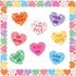 Haooryx 76Pcs Sweet Conversation Heart Cutouts Bulletin Board Set Valentine's Day Candy Heart Paper Cut-Outs