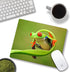 Green Mouse Pad with Cute Frog Design - Kawaii Office Decoration, Anti-Slip Rubber Base, 9.5 x 7.9 Inch