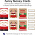 Set 6 Big Dot of Happiness Jolly Santa Claus - DIY Assorted Christmas Party Cash Holder Gift - Funny Money Cards