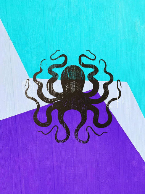 Reusable Octopus Cthulhu Squid Stencil 11" x 8.5" - Durable Crafting Tool for Various Projects