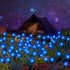 2 Pack 16 Kohlrabi Solar Garden Lights Outdoor, LED Solar Blue Firefly Lights Waterproof, Sway by Wind, Swaying Light