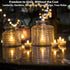 TWINKVILLA 8pcs Solar Tea Lights Outdoor Waterproof, Rechargeable Dusk to Dawn Little Solar Votive Candles, Flameless