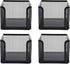 Suwimut 4 Pack Mesh Memo Holder, Black Metal Sticky Note Holder for Pen, Pencil, Paperclip, Office Home School Organizer